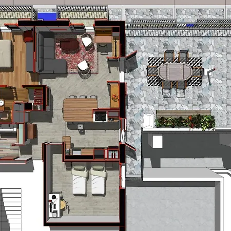 Grande Terrasse Sur La *