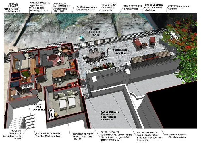 Grande Terrasse Sur La *